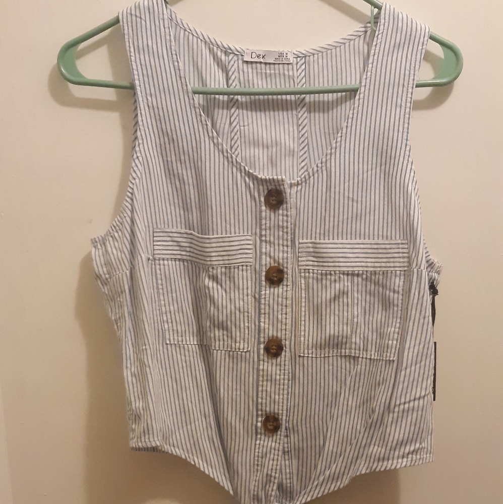 Button up crop shirt